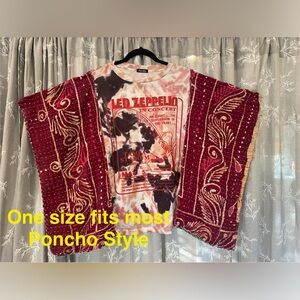 Led Zeppelin Tie-Dye Poncho Style Tee